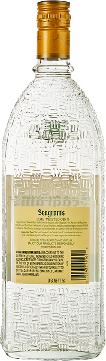 slide 2 of 4, Seagram's Gin Twisted Lime, 1 liter