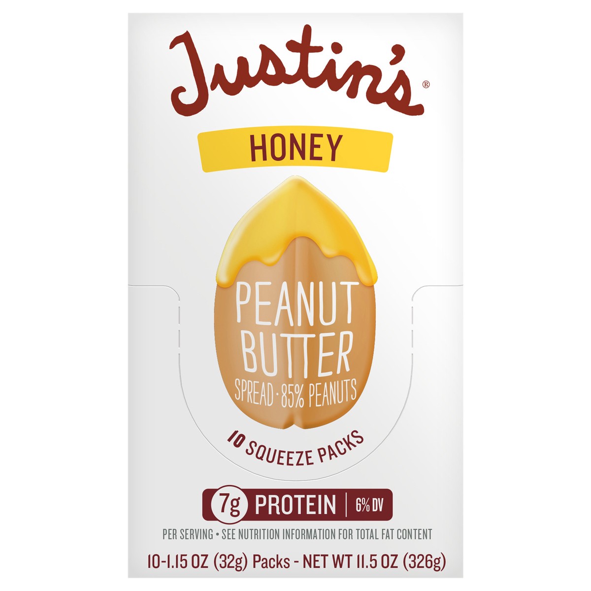 slide 10 of 13, Justin's Honey Peanut Butter, 10 ct