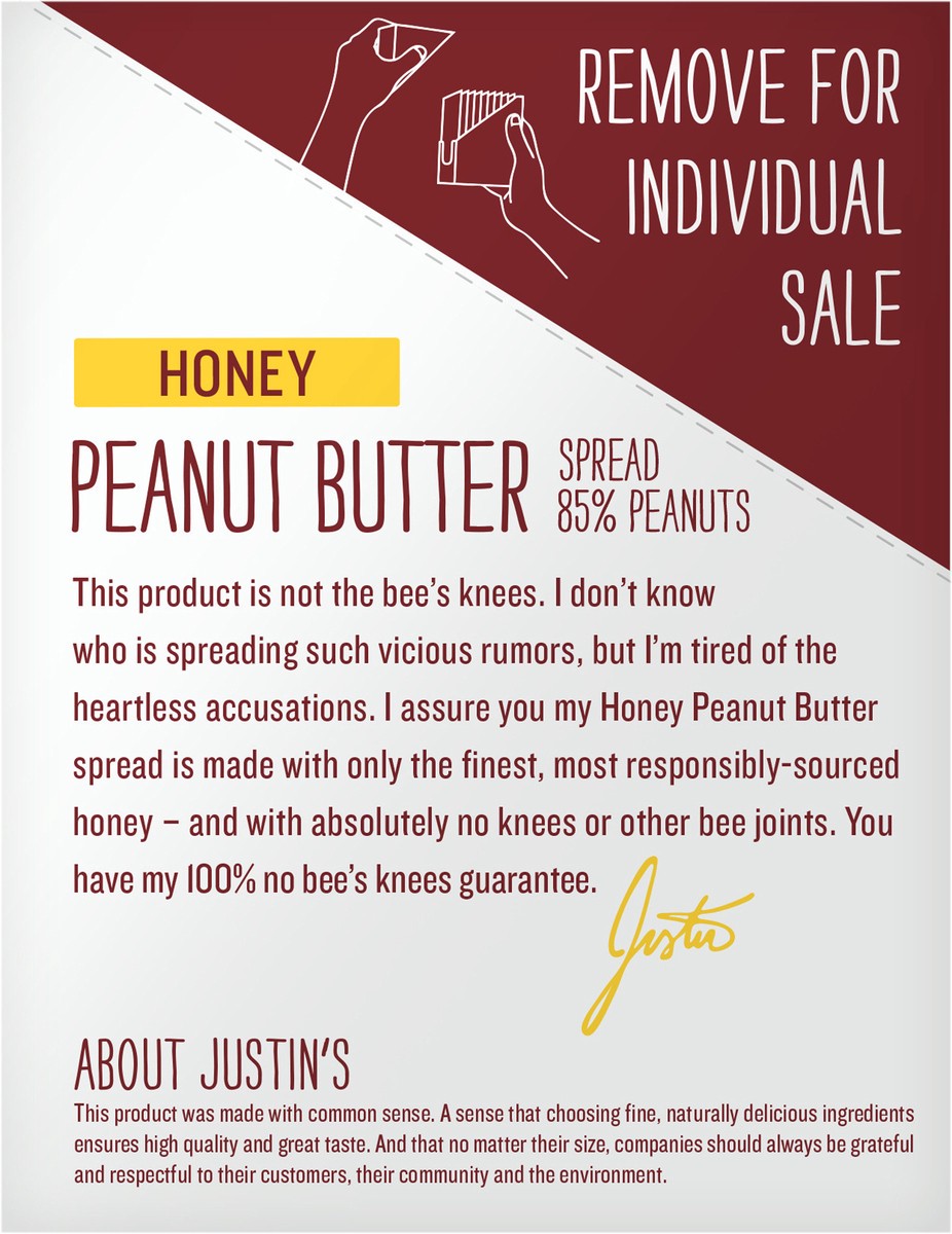slide 11 of 13, Justin's Honey Peanut Butter, 10 ct