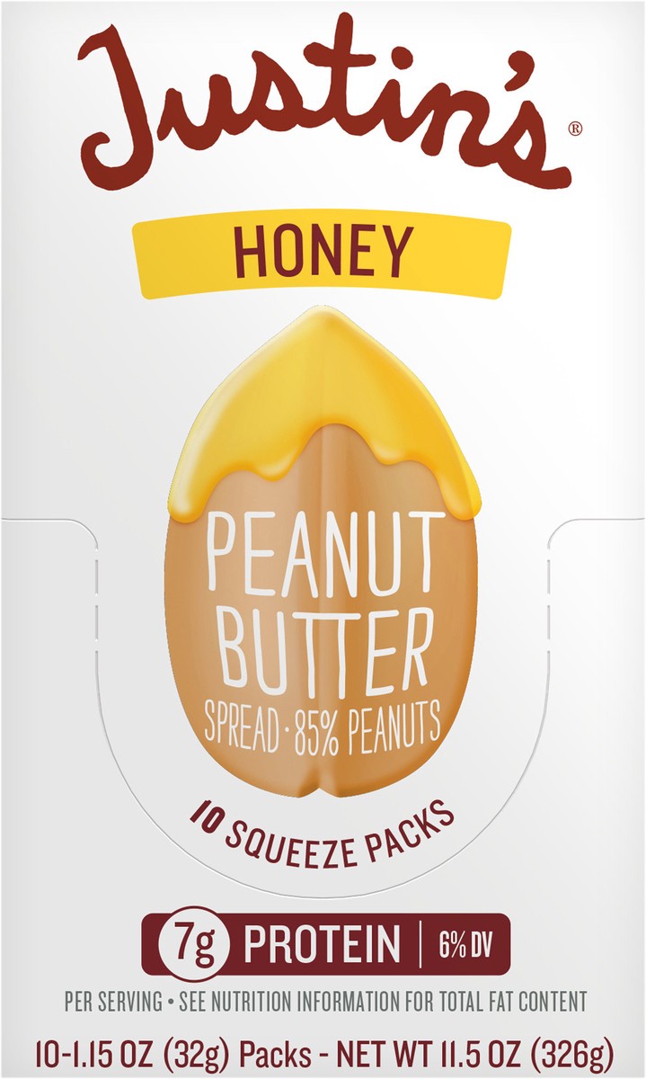 slide 3 of 13, Justin's Honey Peanut Butter, 10 ct