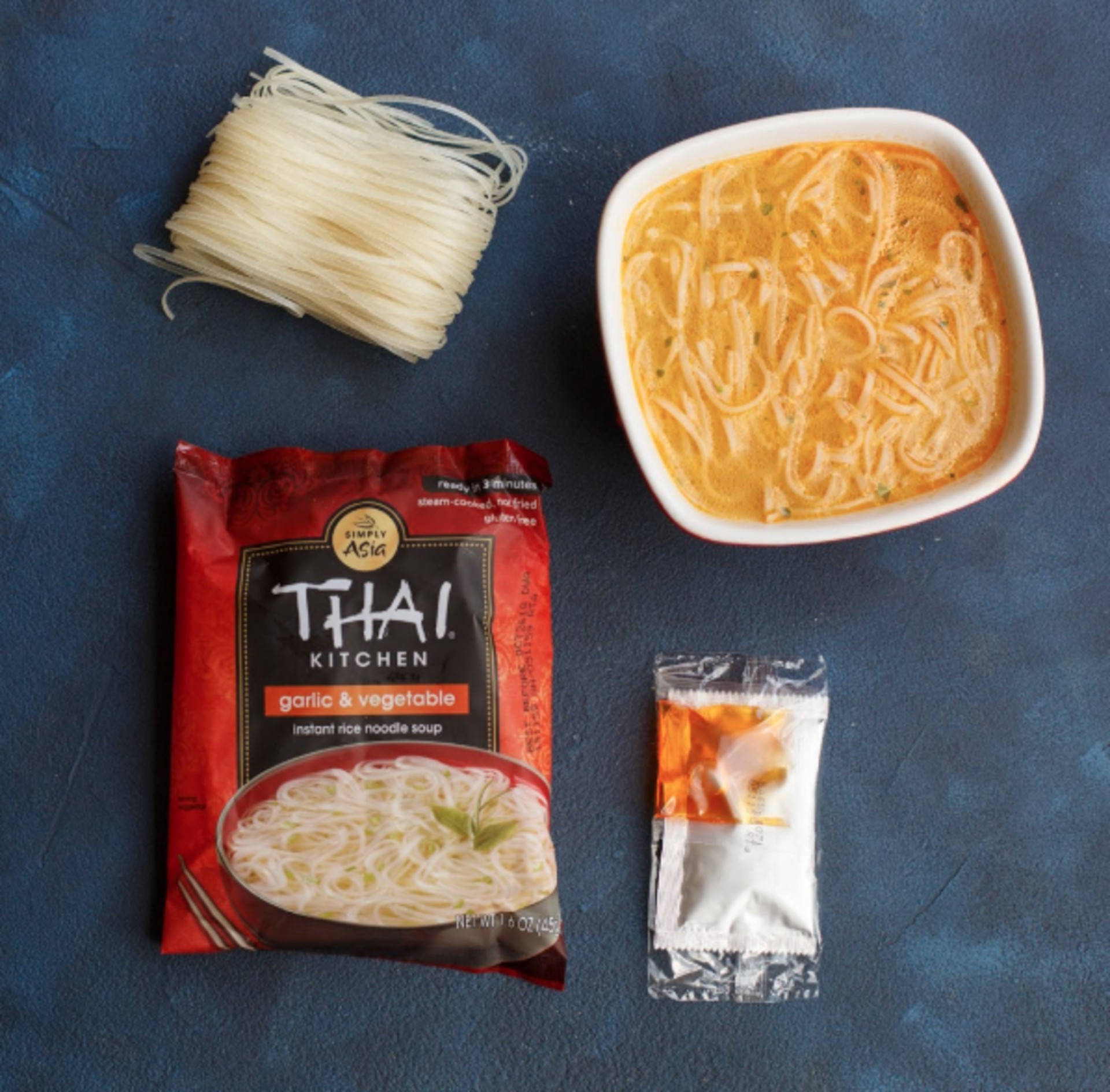 slide 5 of 6, Thai Kitchen Garlic & Vegetable Rice Noodle Soup, 1.6 oz