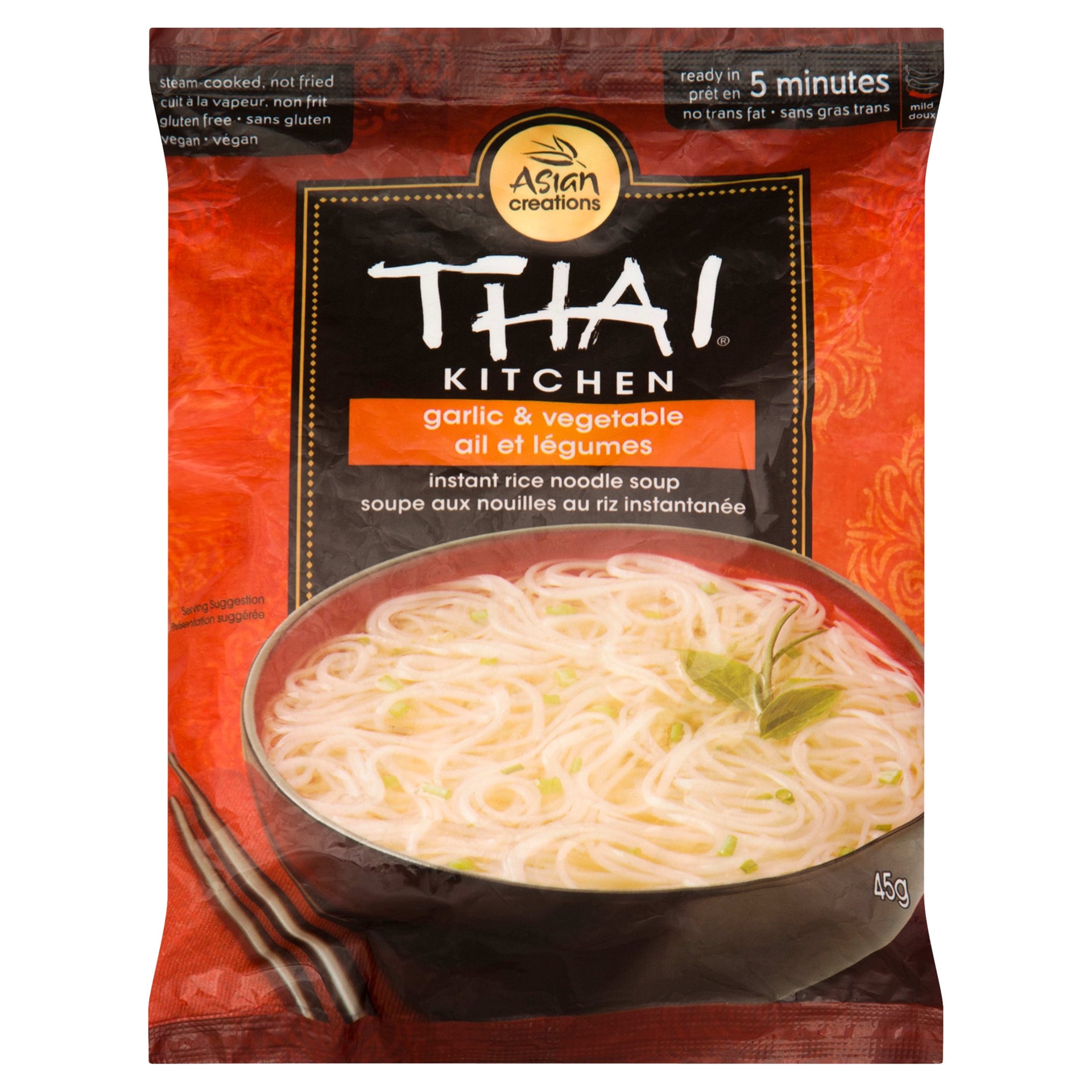 slide 1 of 1, Thai Kitchen Garlic & Vegetable Rice Noodle Soup, 1.6 oz