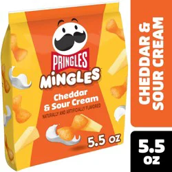 Pringles Mingles Puffed Snacks, Cheddar and Sour Cream, Cheese Puffs, Salty Snacks, 5.5oz Bag, 1 Bag
