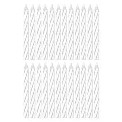 American Greetings Spiral Birthday Candles, White - 24 Count