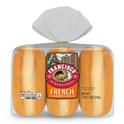 Francisco French Sandwich Rolls, 6 count, White Sandwich Rolls, 18.5 oz Bag