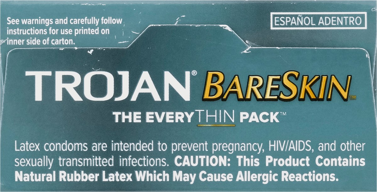 slide 8 of 9, Trojan BareSkin Raw/Original/Studded Lubricated Latex Condoms 10 ea, 10 ct