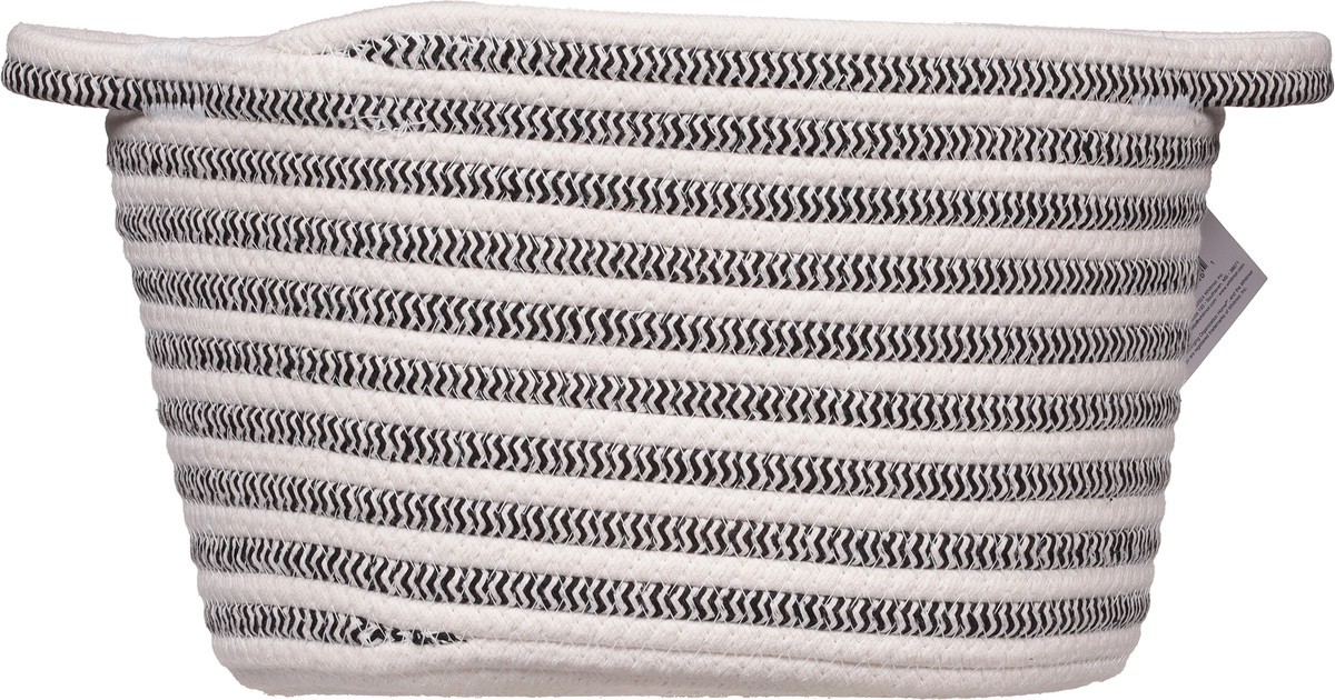slide 11 of 11, Whitmor Striped Rope Bin with Knot Handle, Large, 1 ct