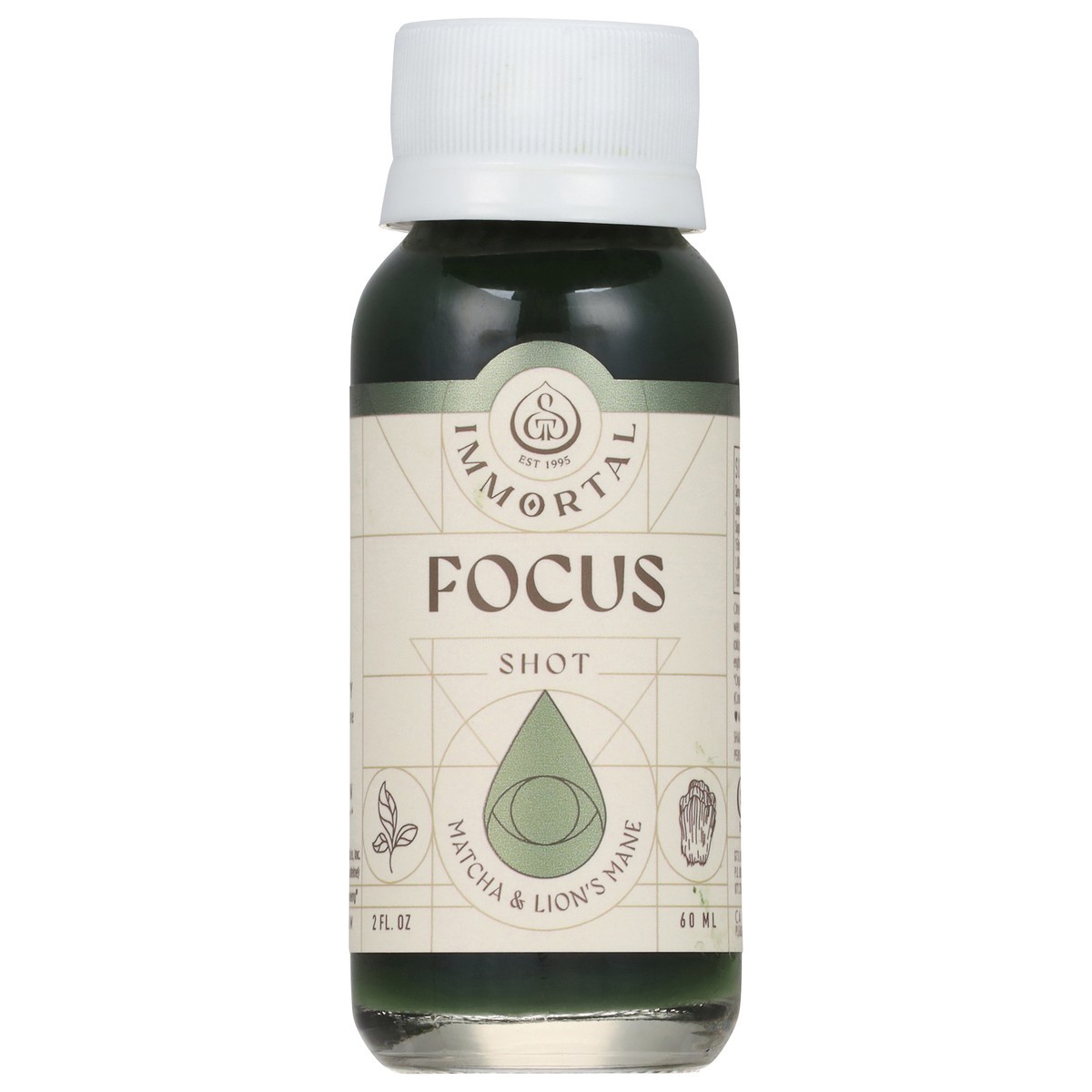 slide 1 of 12, Immortal Matcha & Lion's Mane Focus Shot 2 fl oz, 2 fl oz