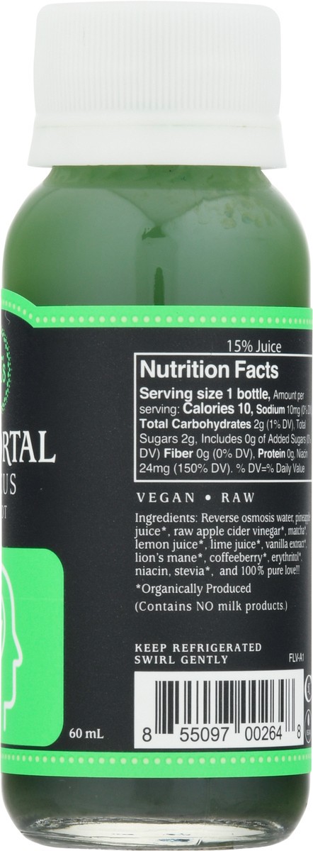 slide 11 of 12, Immortal Matcha & Lion's Mane Focus Shot 2 fl oz, 2 fl oz