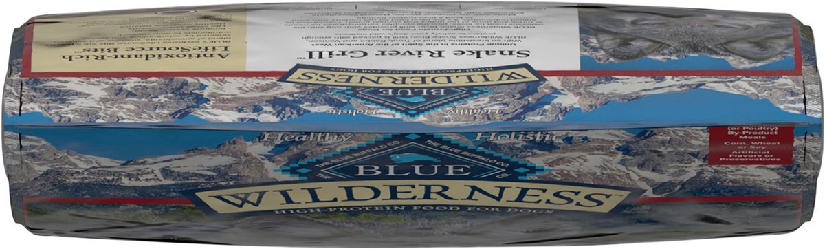 slide 10 of 12, Blue Buffalo Wilderness Snake River Grill High Protein, Natural Dry Dog Food with Trout, Venison & Rabbit 22-lb, 22 lb