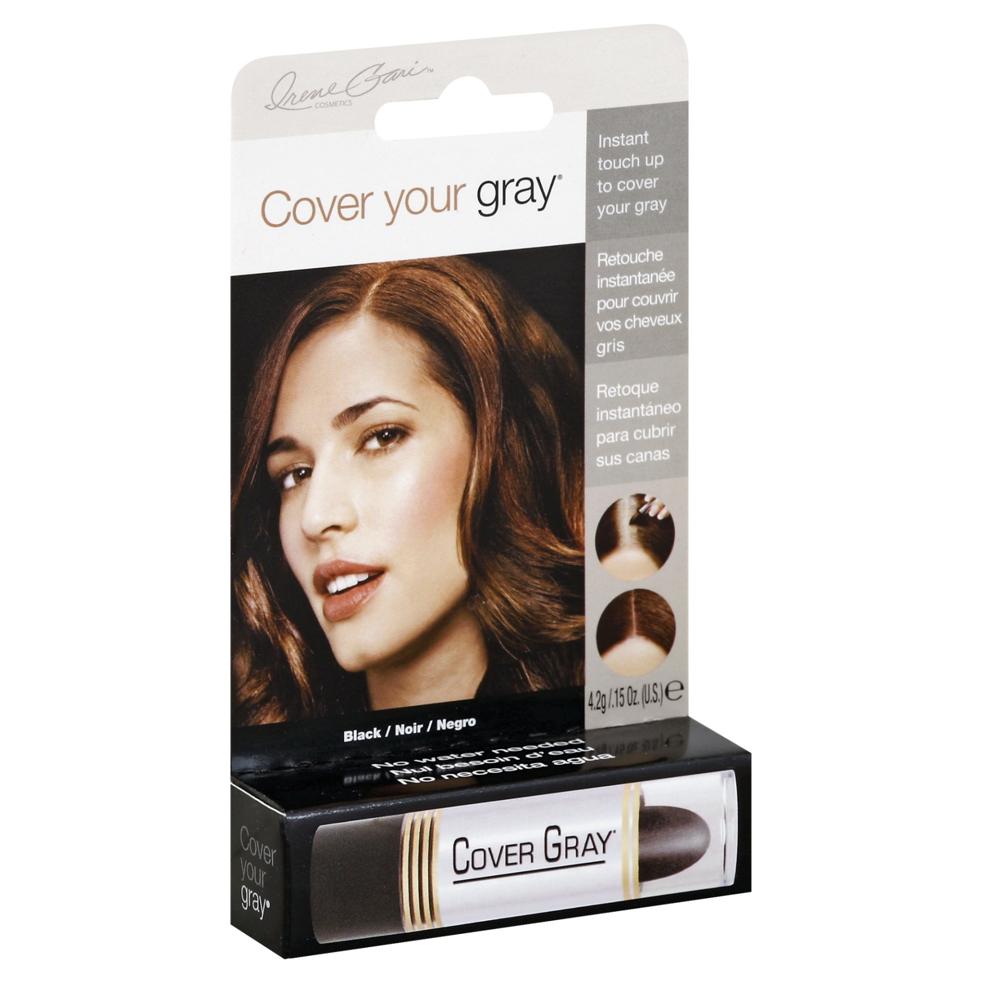 slide 1 of 1, Cover Your Gray Touch Up Color Stick Black, 1 ct