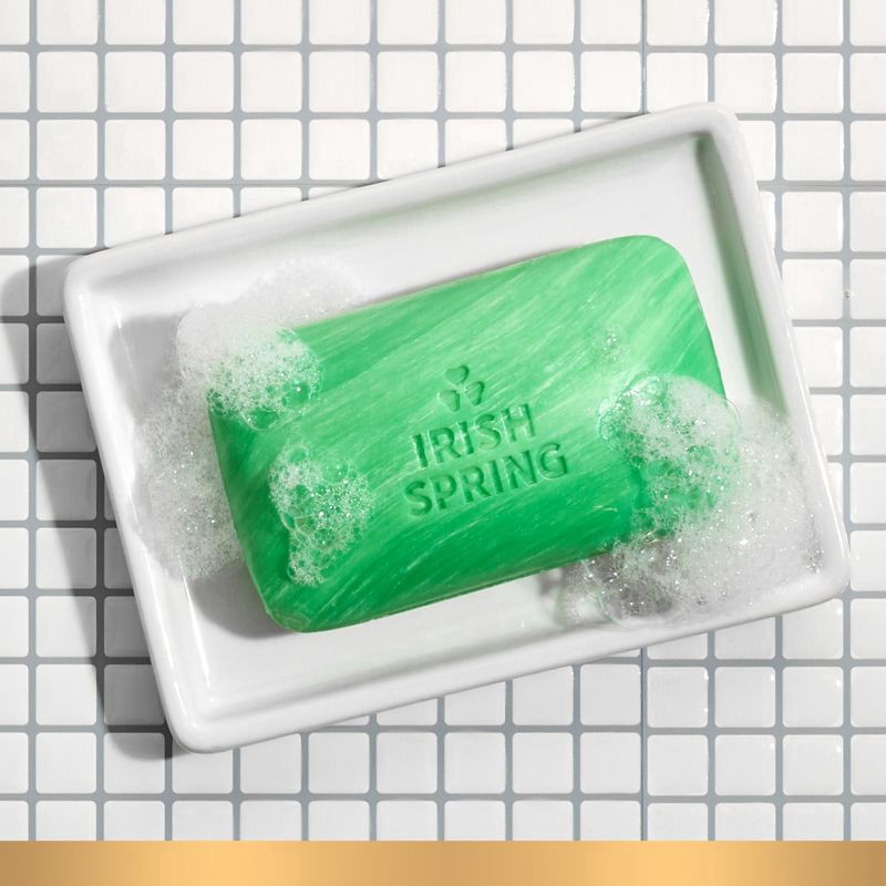 slide 8 of 8, Irish Spring Original Mens Deodorant Bar Soap for Body and Hands - Washes Away Bacteria, 6 ct