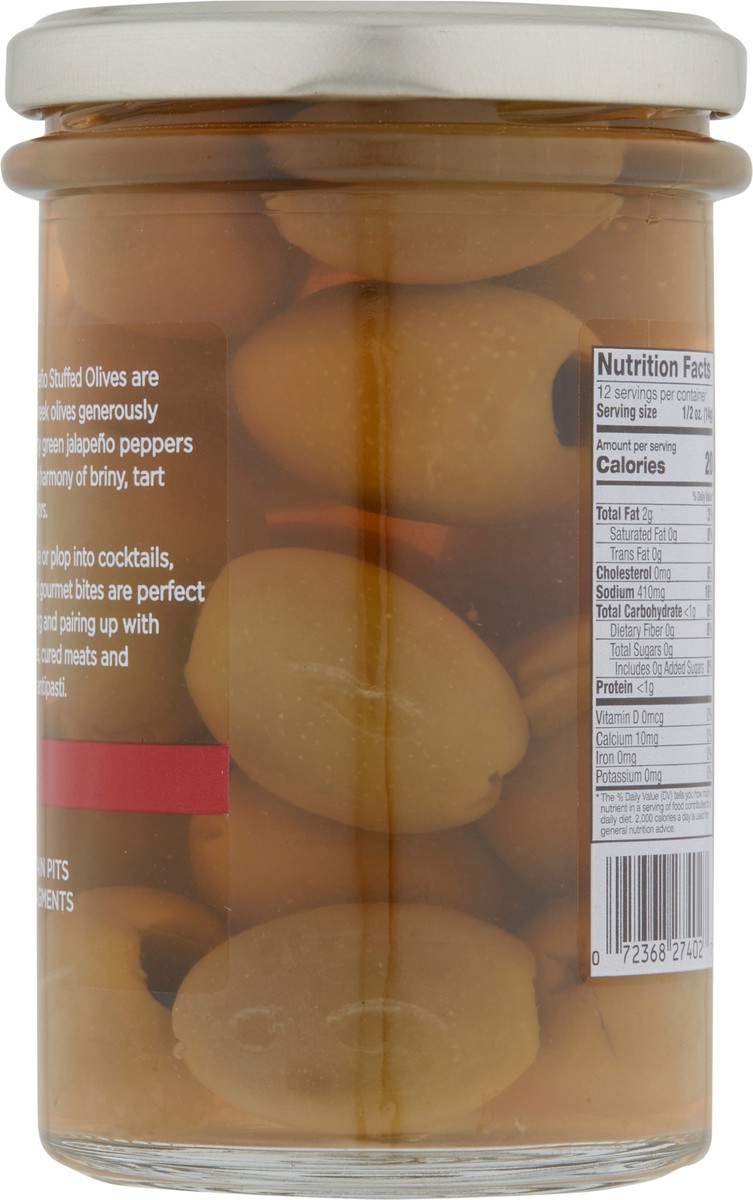 slide 11 of 12, Olives, Jalap Stuffed, 5.8 oz