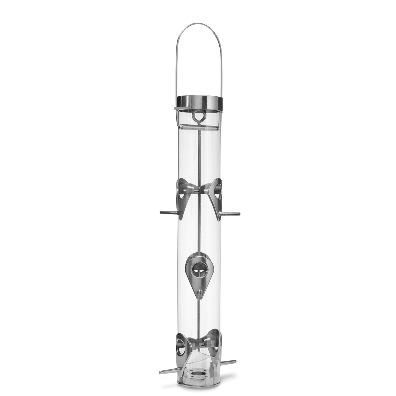 slide 4 of 4, Droll Yankees Classic Sunflower Feeder With Ring Pull Advantage - Silver, 1 ct