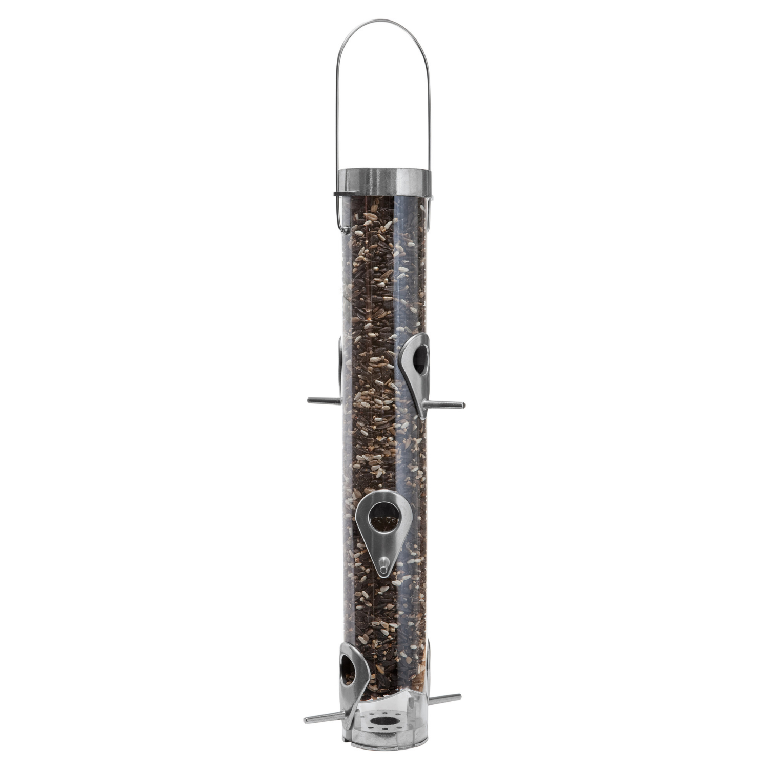 slide 1 of 4, Droll Yankees Classic Sunflower Feeder With Ring Pull Advantage - Silver, 1 ct