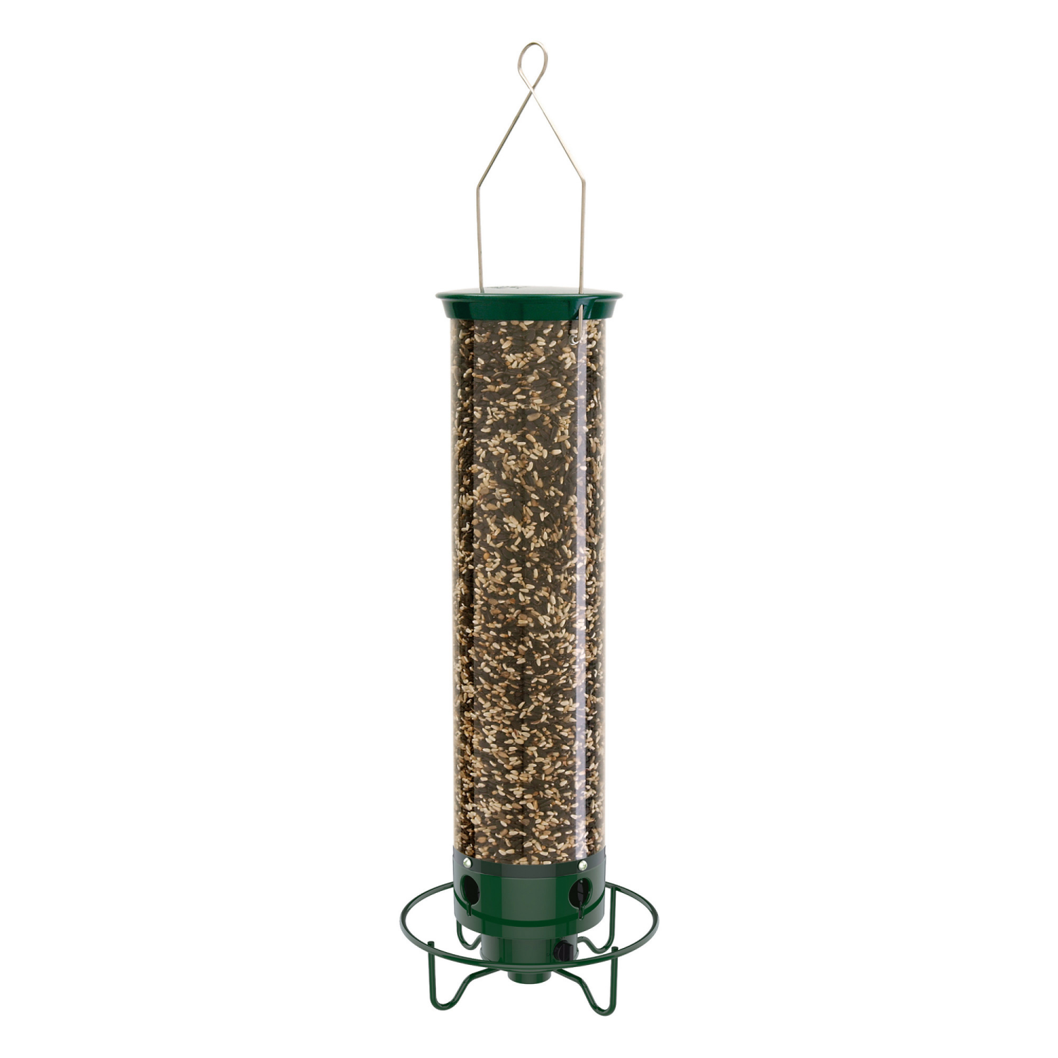 slide 1 of 8, Droll Yankees 21" Long 4 Port Squirrel Proof Sunflower Feeder - Green, 21 in