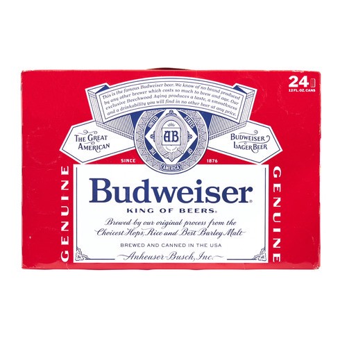 slide 1 of 1, Budweiser®, 24 pack, 24 ct; 12 fl oz