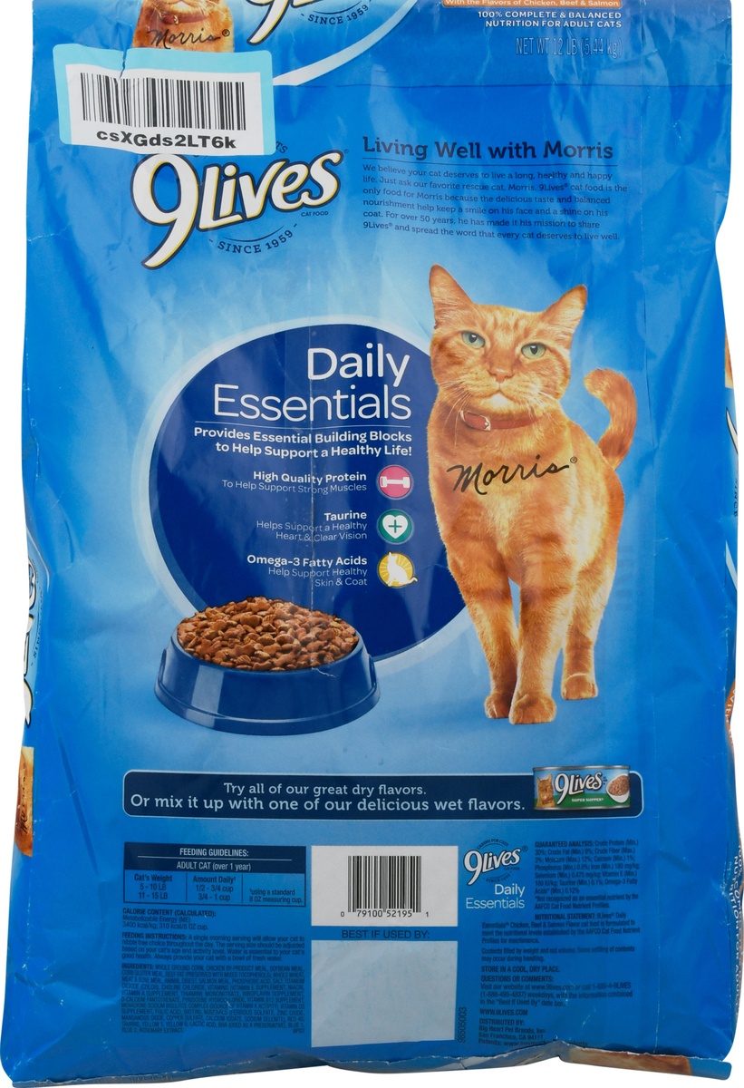 slide 9 of 10, 9Lives Daily Essentials - Salmon, 12 lb