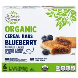 Nature's Promise Organic Blueberry Cereal Bars - 6 ct
