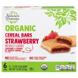 Nature's Promise Organic Strawberry Cereal Bars - 6 ct
