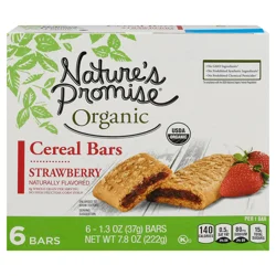 Nature's Promise Organic Strawberry Cereal Bars - 6 ct