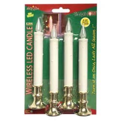 Brite Star 9.5in Led White Candles - 4 Count