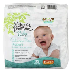 Nature's Promise Chlorine Free Size 2 Baby Diapers 12-18 lb