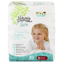 Nature's Promise Chlorine Free Size 5 Baby Diapers 27+ lb