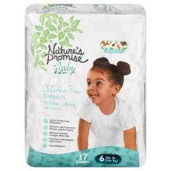 Nature's Promise Chlorine Free Size 6 Baby Diapers 35+ lb