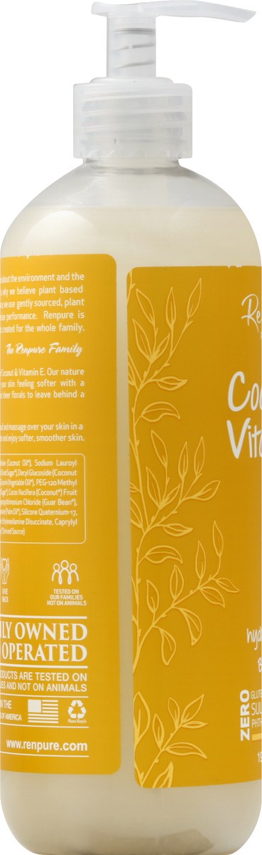 slide 4 of 7, Renpure Coconut & Vitamin E Body Wash, 19 fl oz