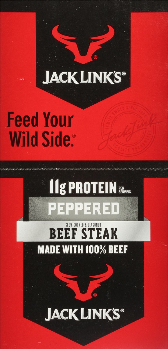 slide 11 of 13, Jack Link's Peppered Beef Steak 12 - 1 oz Packages, 12 ct