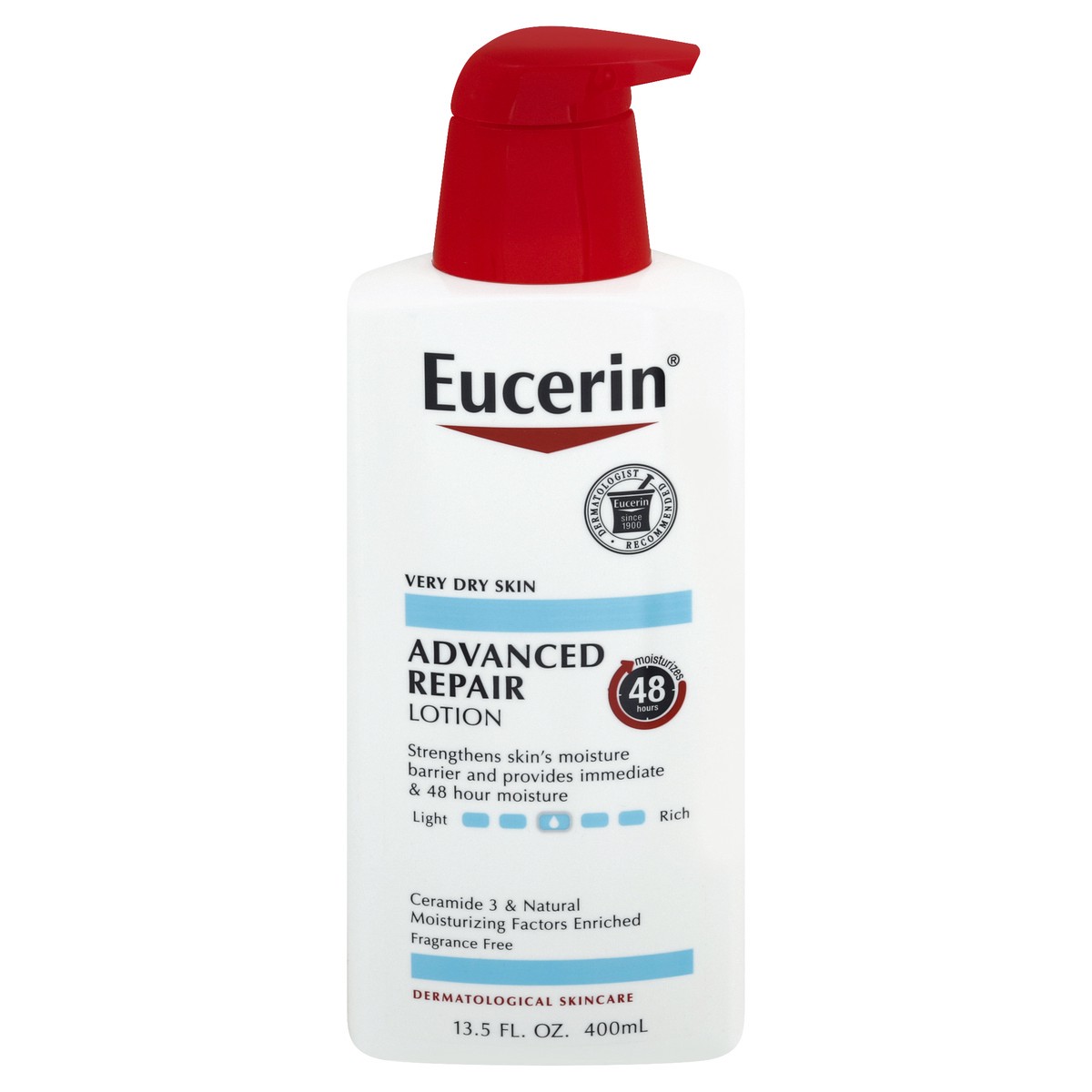 slide 3 of 10, Eucerin Advanced Repair Lotion 13.5 fl. oz. Pump Bottle, 13.5 oz