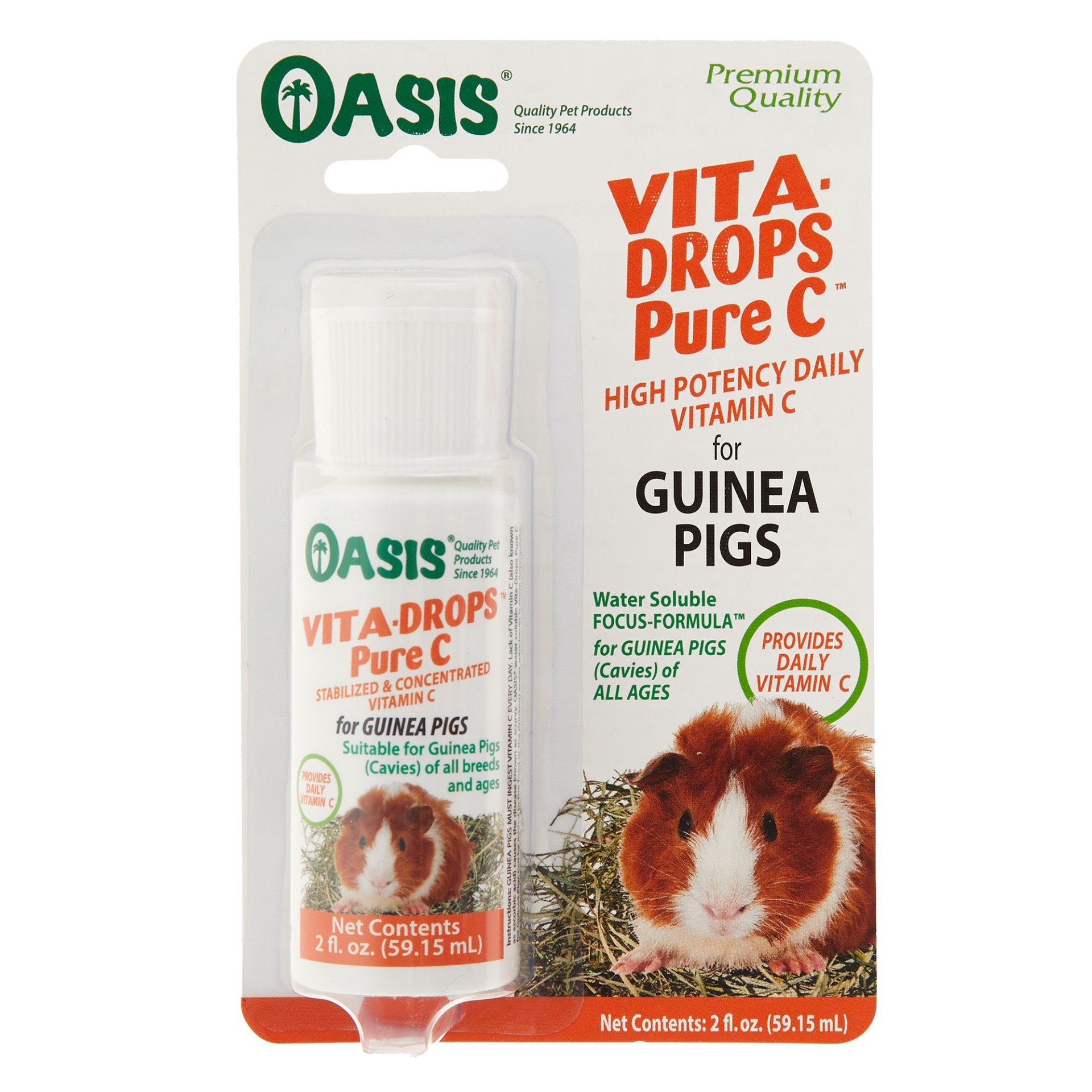 slide 1 of 1, Oasis Vita-Drops Concentrated High Potency Pure C for Guinea Pigs, 2 oz