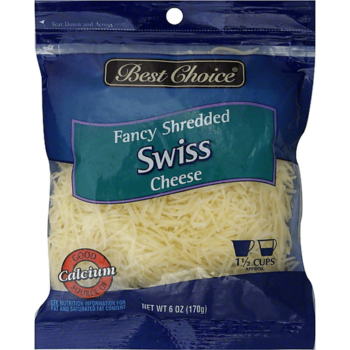 slide 1 of 3, Best Choice Fancy Shredded Swiss Cheese, 6 oz