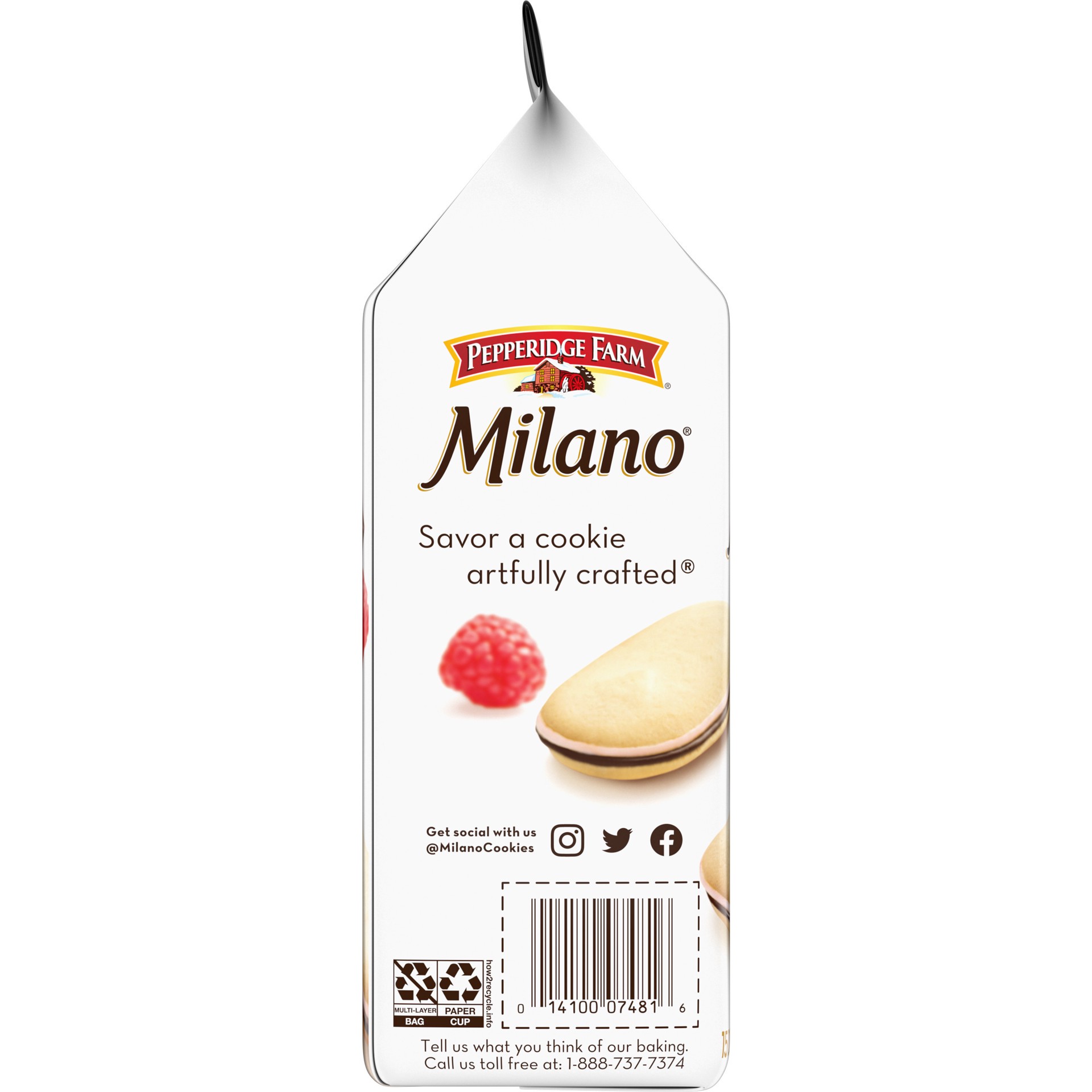 slide 4 of 5, Pepperidge Farm Milano Cookies, Raspberry Chocolate, 7 Oz Bag, 7 oz