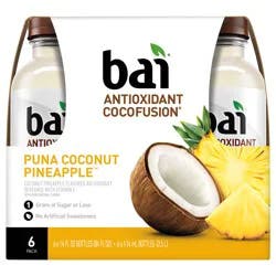 Bai Cocofusions Puna Coconut Pineapple, Antioxidant Infused Beverage, 14 Fl Oz Bottles, 6 Pack
