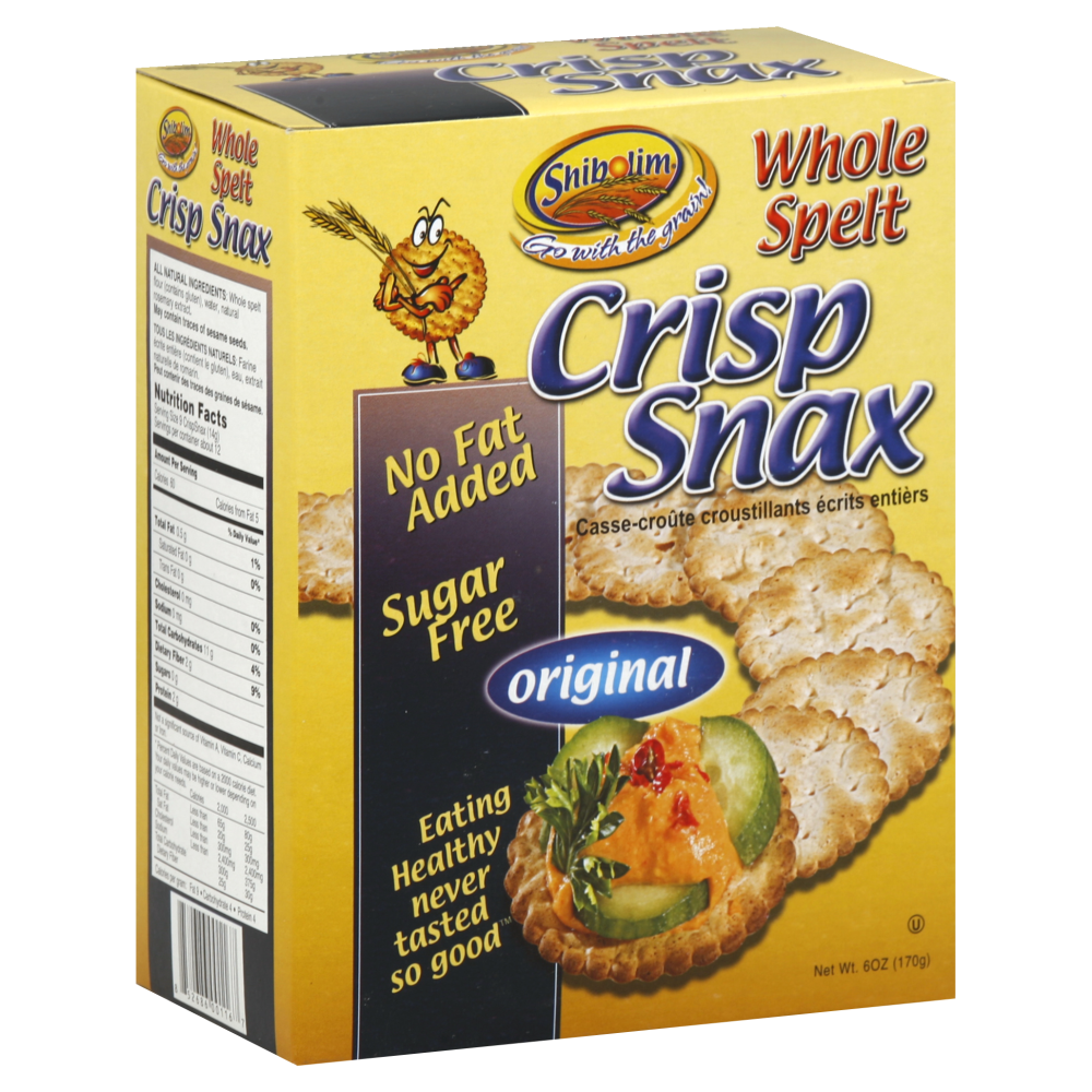 slide 1 of 1, Shibolim Crackers - Crisp Whole Wheat Spelt, 6 oz