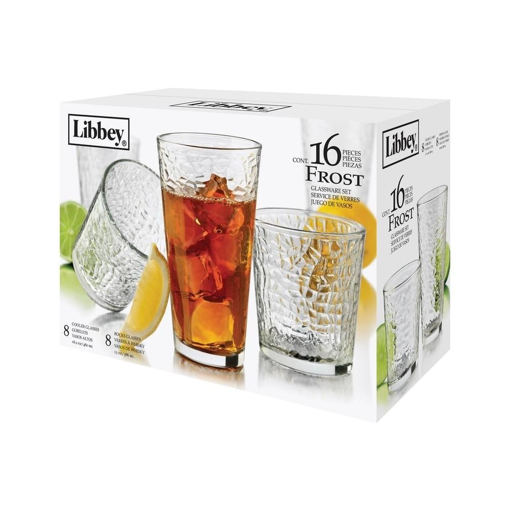 slide 1 of 1, Libbey Frost Drinkware Set, 16 ct