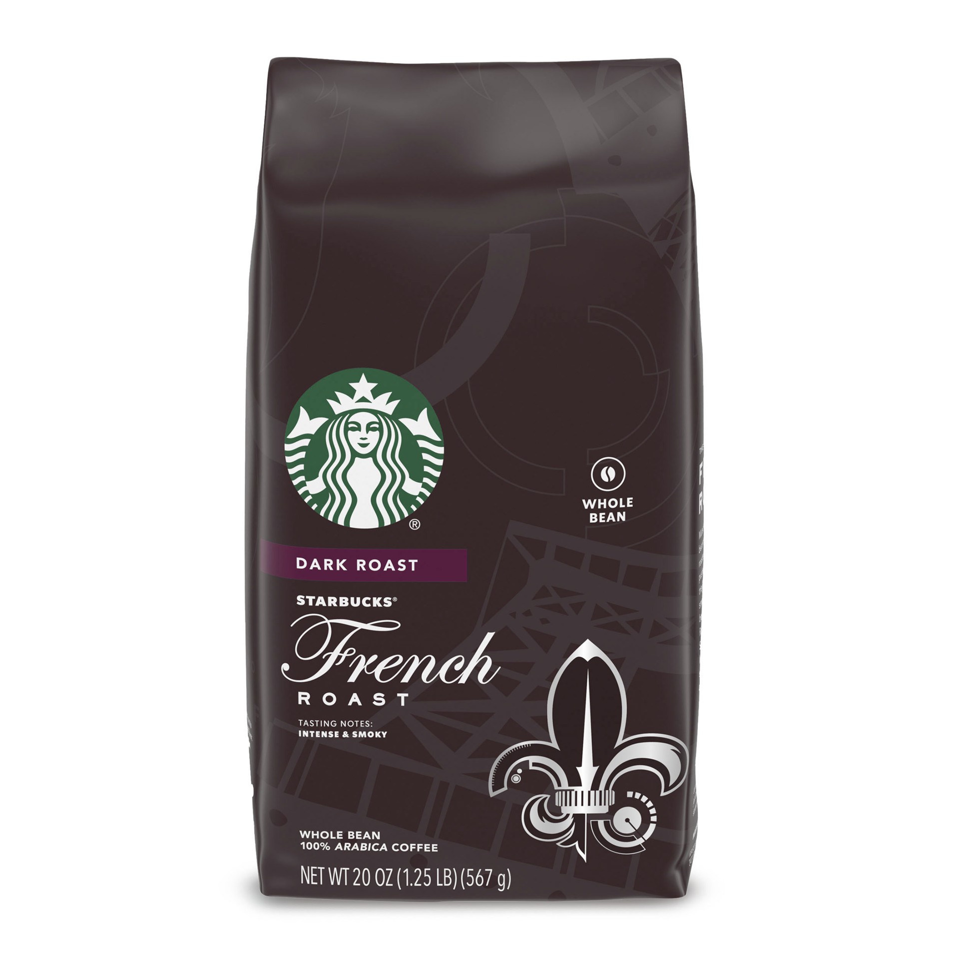 slide 1 of 9, Starbucks Dark Roast Whole Bean Coffee — French Roast — 100% Arabica — 1 bag - 18 oz, 20 oz