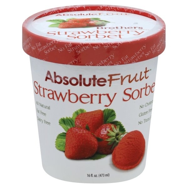 slide 1 of 1, Absolute Fruit Strawberry Sorbet, 16 oz