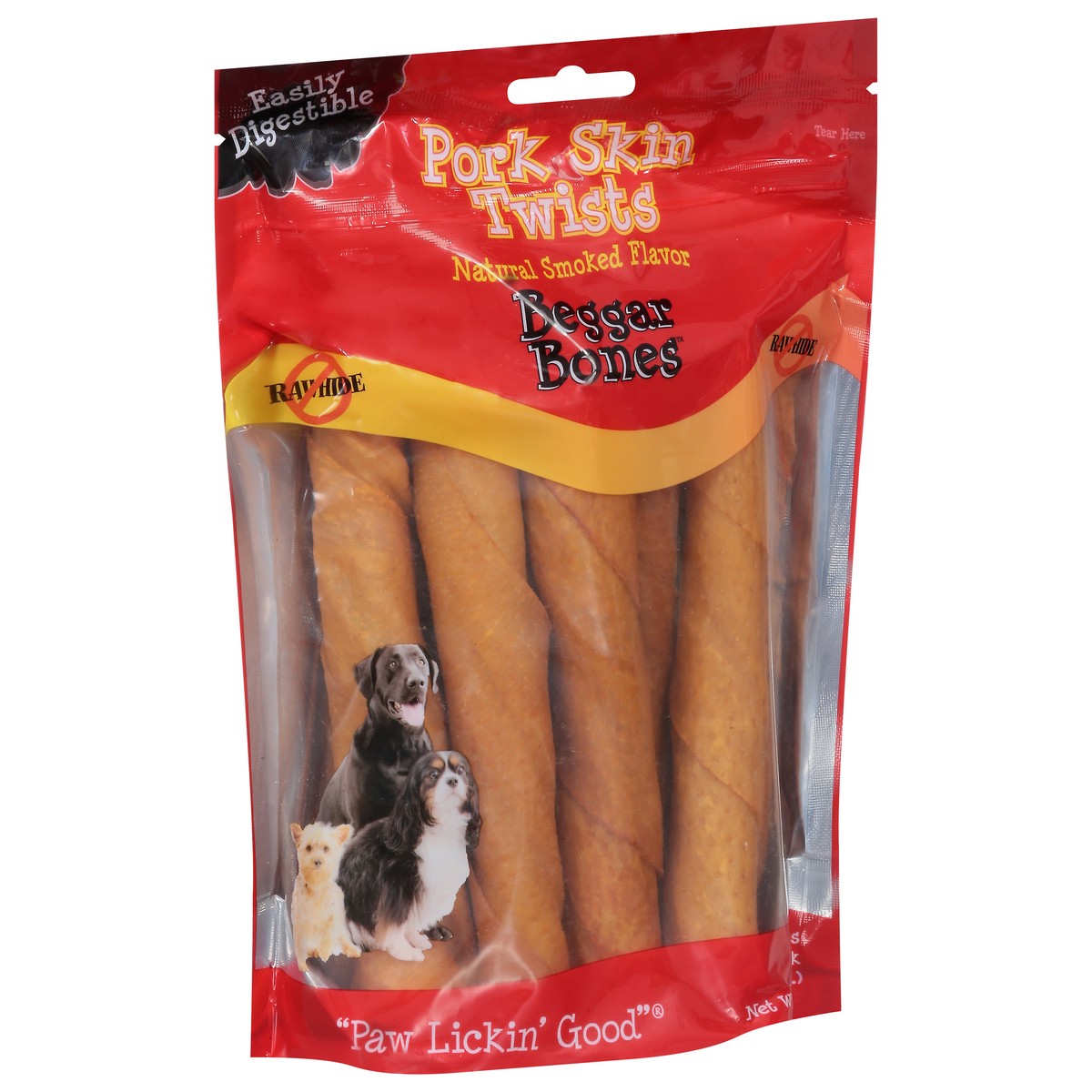 slide 7 of 9, Beggar Bones Pork Skin Twists Dog Treats 11 pack 11 ea, 11 ct