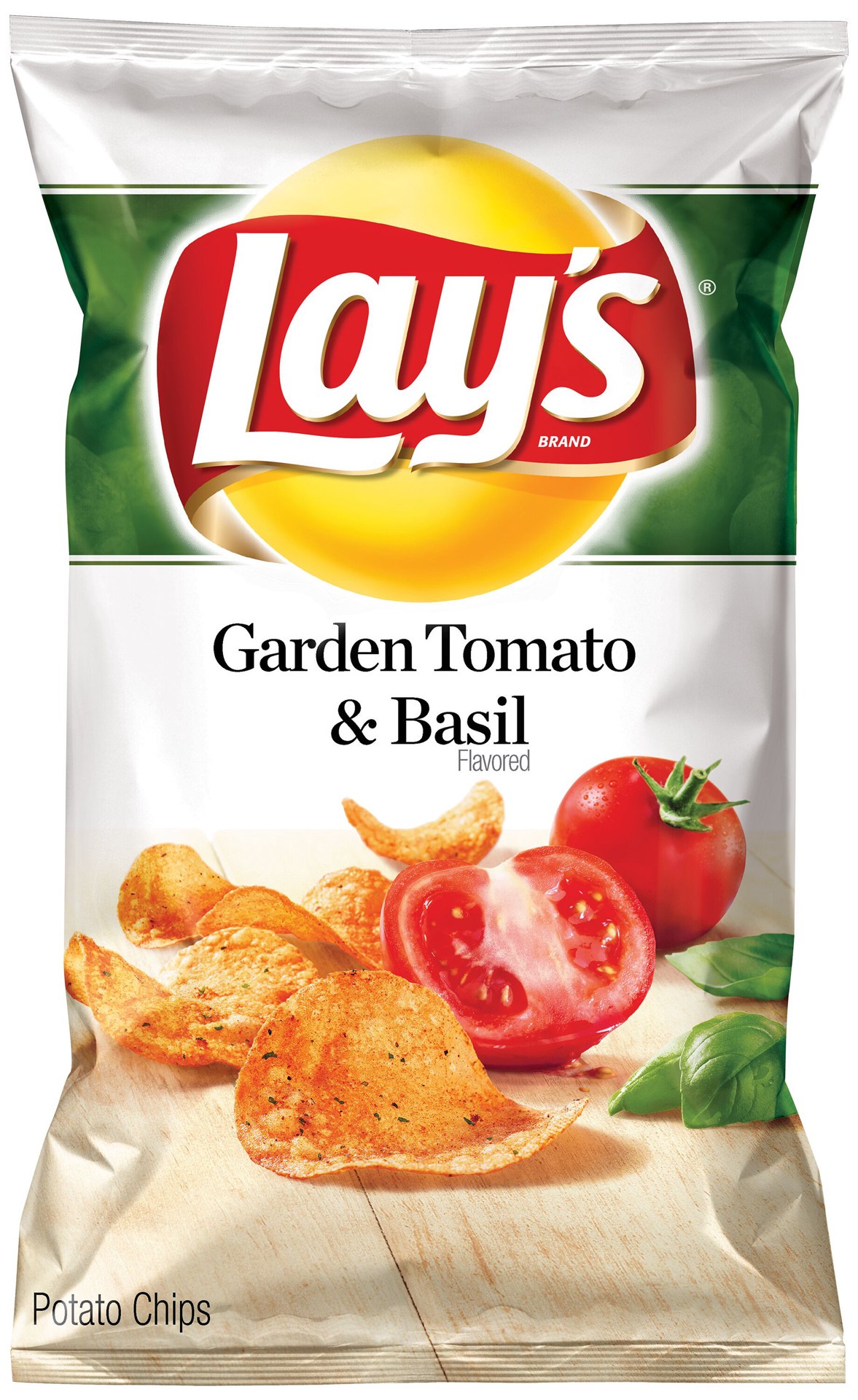 slide 1 of 1, Lay's Garden Tomato Basil Potato Chips 2.75 Ounce Plastic Bag, 2.75 oz