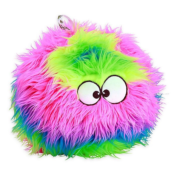 slide 1 of 1, goDog Furballz Small Plush Squeaker Dog Toy - Rainbow, 1 ct