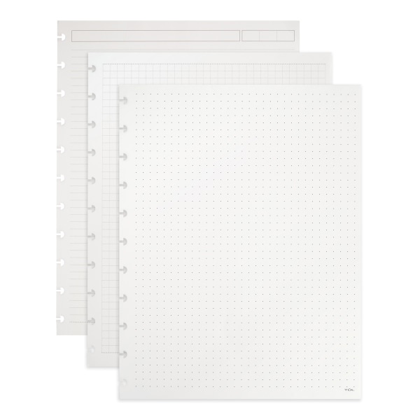 slide 1 of 1, TUL Discbound Notebook Refill Pages, Assorted Ruling, Letter Size, 600 Pages (300 Sheets), White, 300 ct