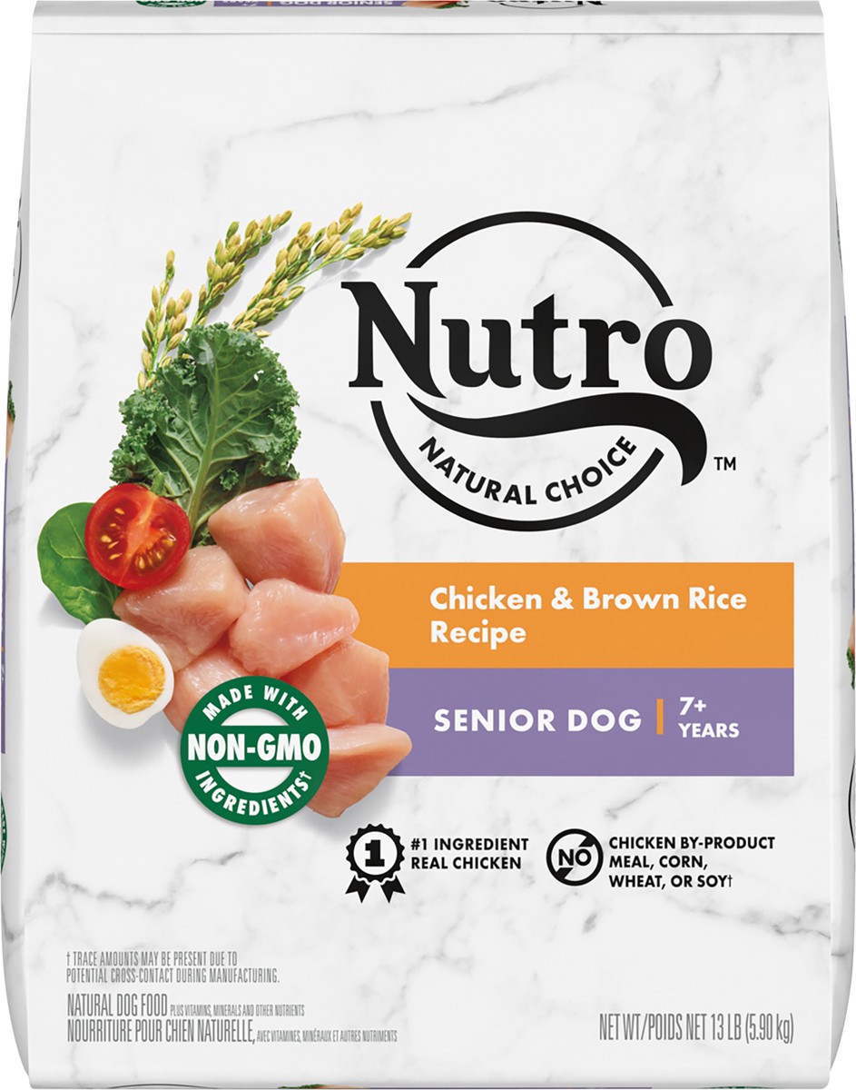 slide 4 of 9, Nutro Natural Choice Senior Dry Dog Food, Chicken and Brown Rice Recipe, 13 lbs., 13 lb