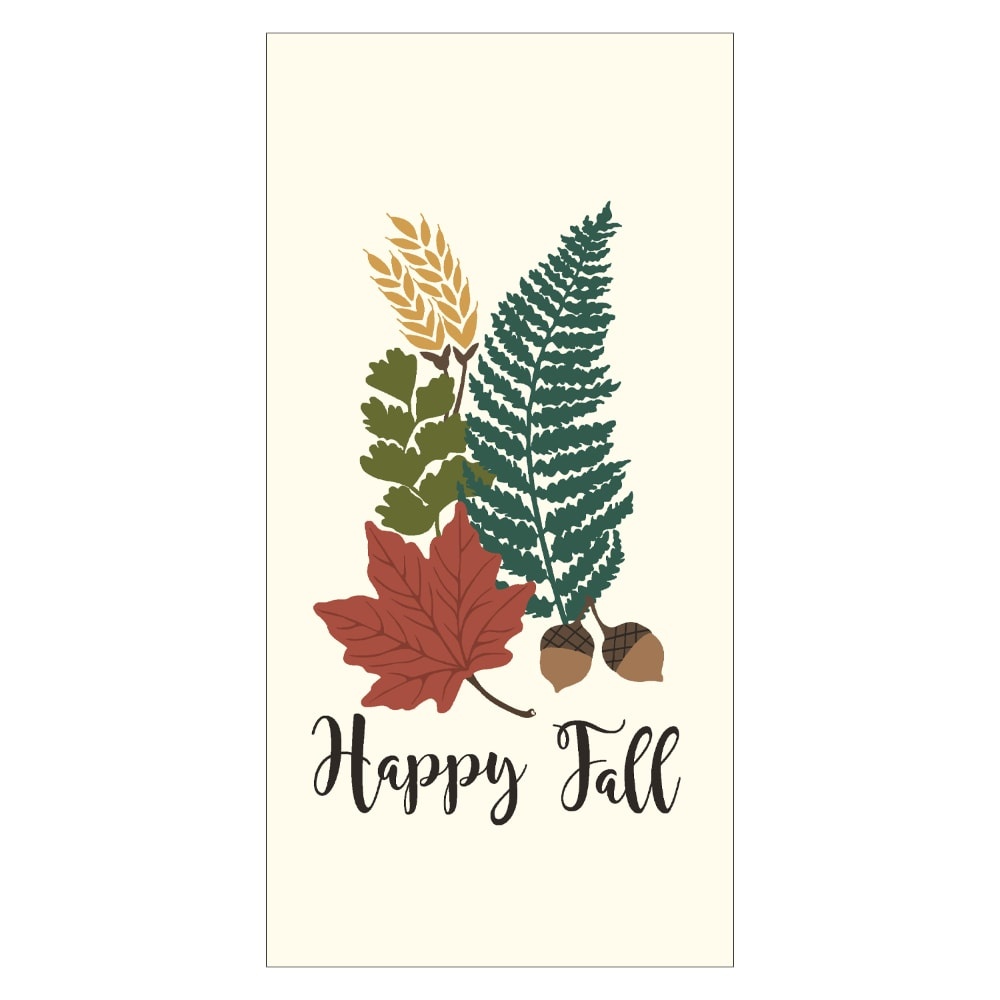 slide 1 of 1, Ritz Happy Fall Fern Kitchen Towel - Green/White, 1 ct