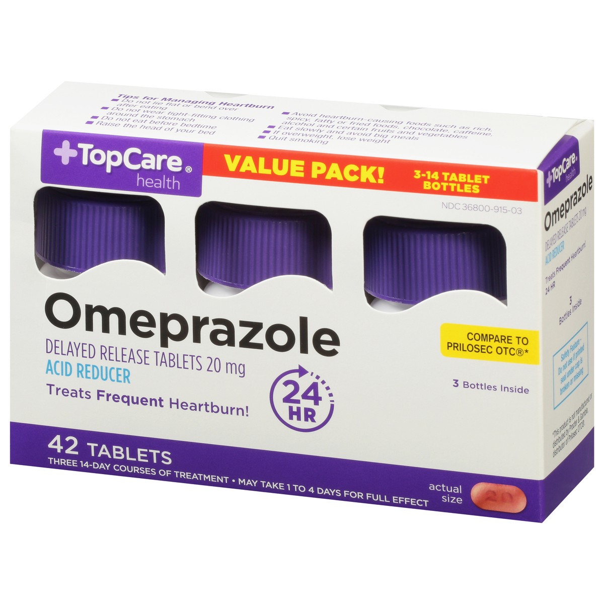 slide 9 of 9, TopCare Acid Relief Omeprazole, Delay Release Tablets-Topcare, 3 ct