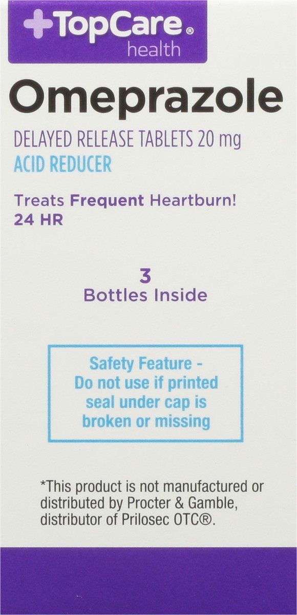 slide 8 of 9, TopCare Acid Relief Omeprazole, Delay Release Tablets-Topcare, 3 ct