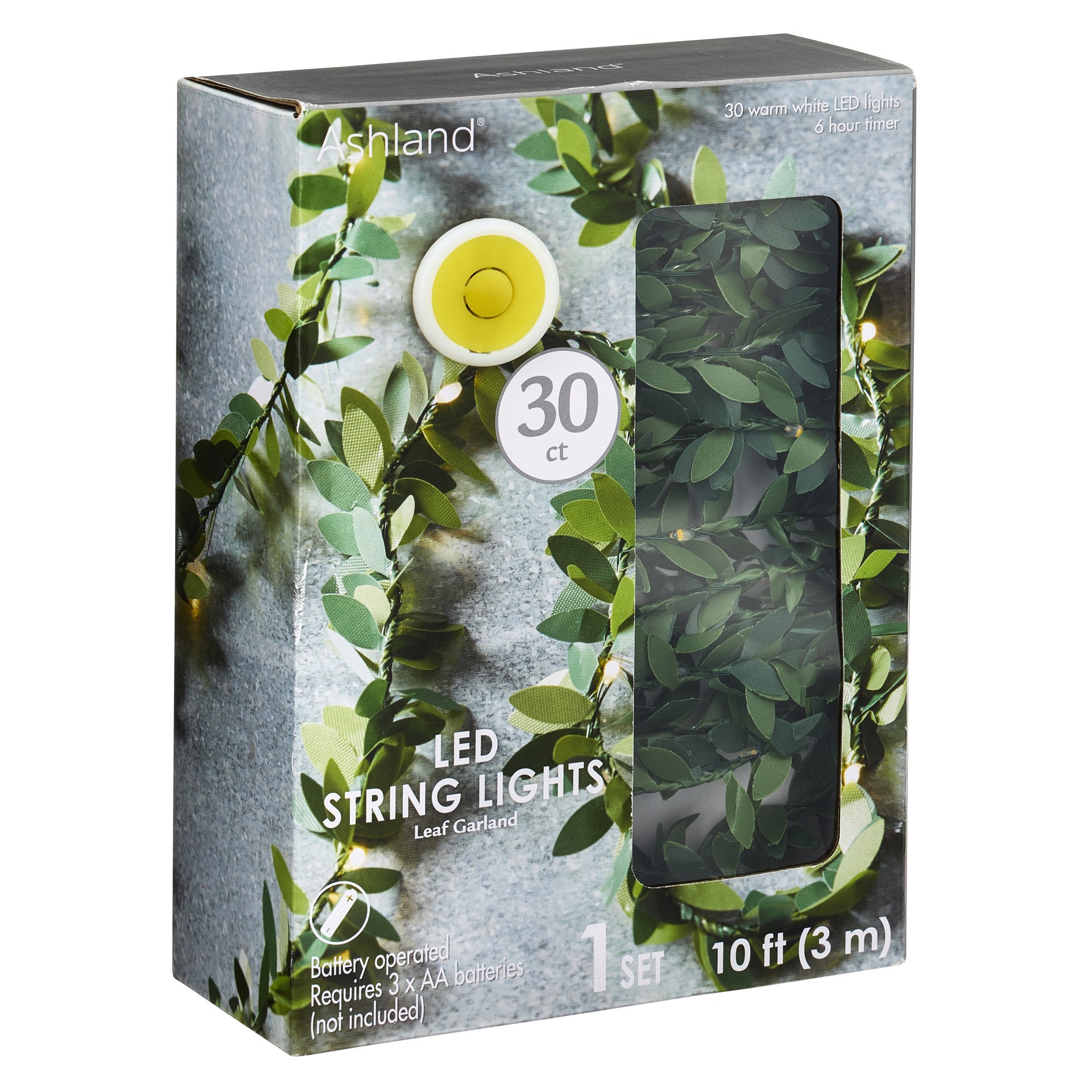 slide 4 of 5, 10ft. Leaf Garland String Lights By Ashland, 10 ft