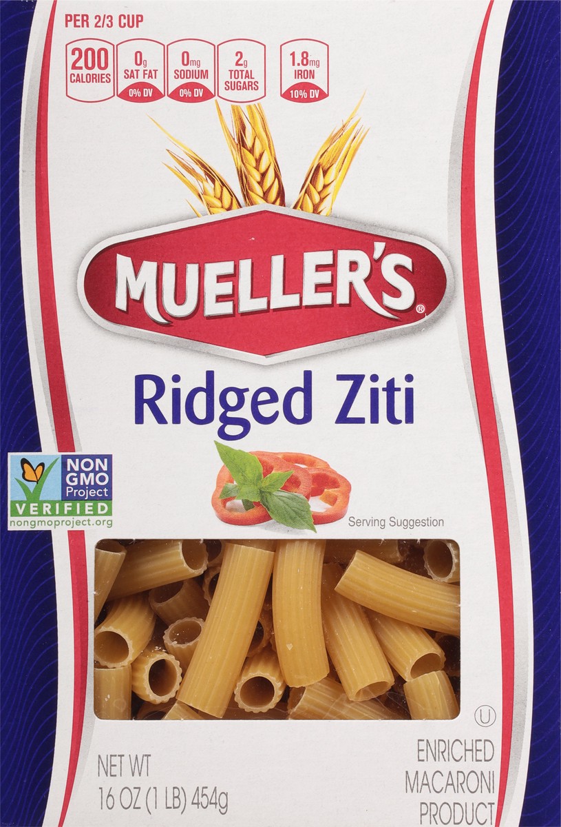slide 4 of 11, Mueller's Ridged Ziti 16 oz, 16 oz